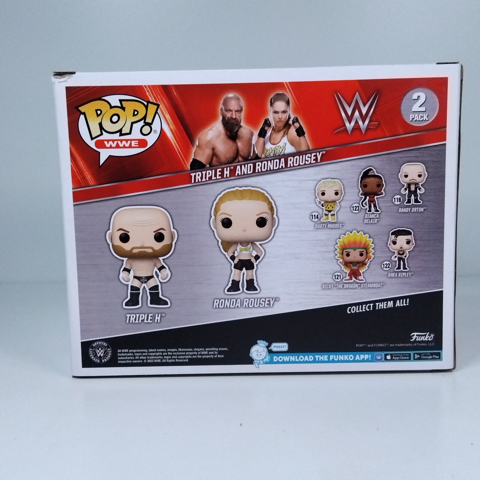 Funko Pop! WWE Triple H and Ronda Rousey - Ronda Rousey Signed COA 2 Pack
