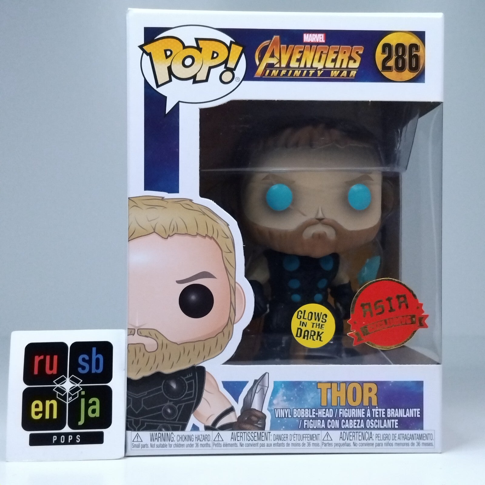 Funko Pop! Marvel Avengers Infinity War Thor Glows Asia Exclusive #286