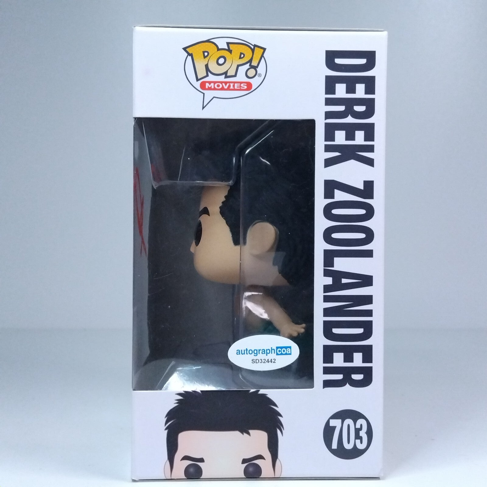 Funko Pop! Movies Zoolander Derek Zoolander Signed Ben Stiller COA #703 WS