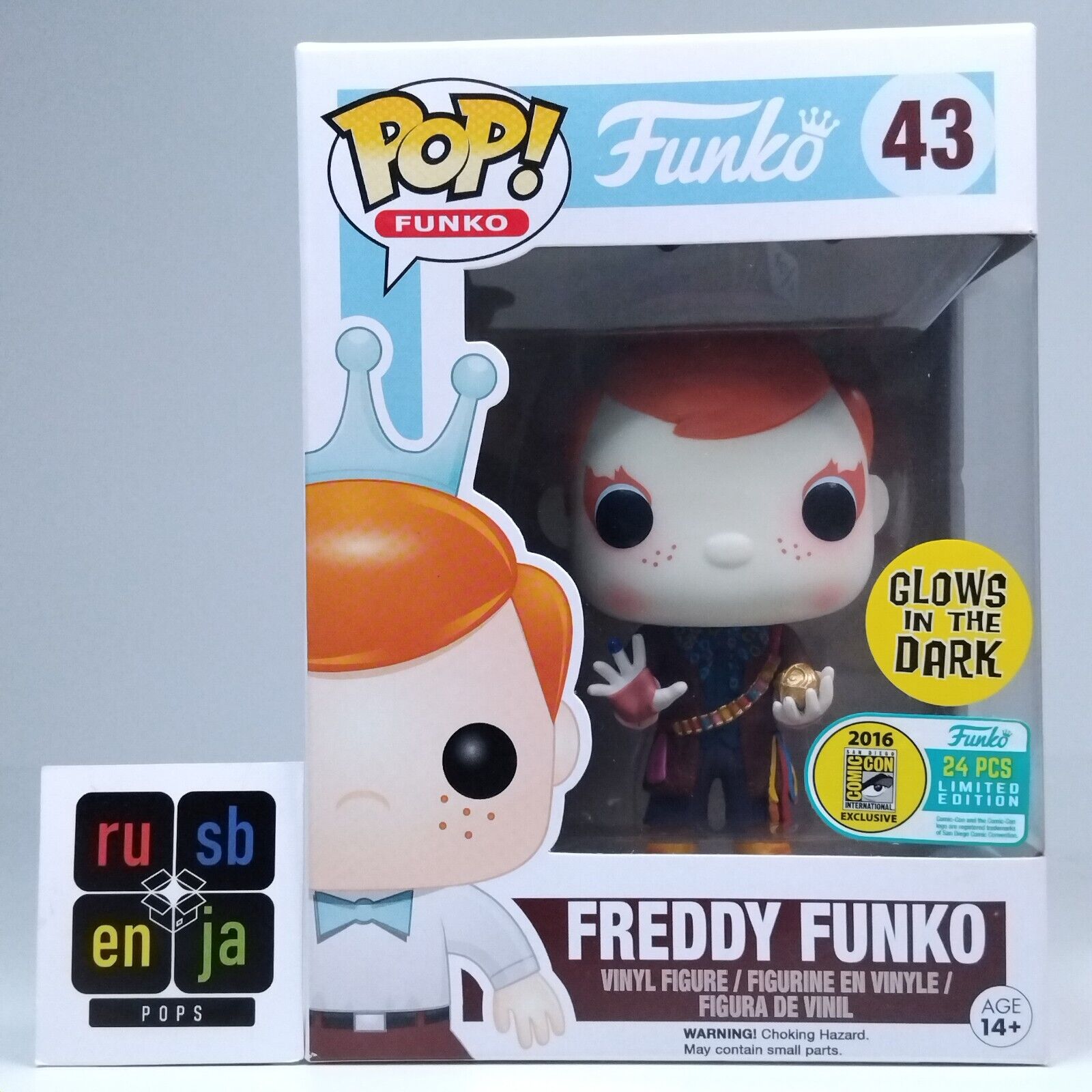 Funko Pop! Disney Alice Wonderland Freddy Funko Mad Hatter SDCC Glows 24 Pcs #43