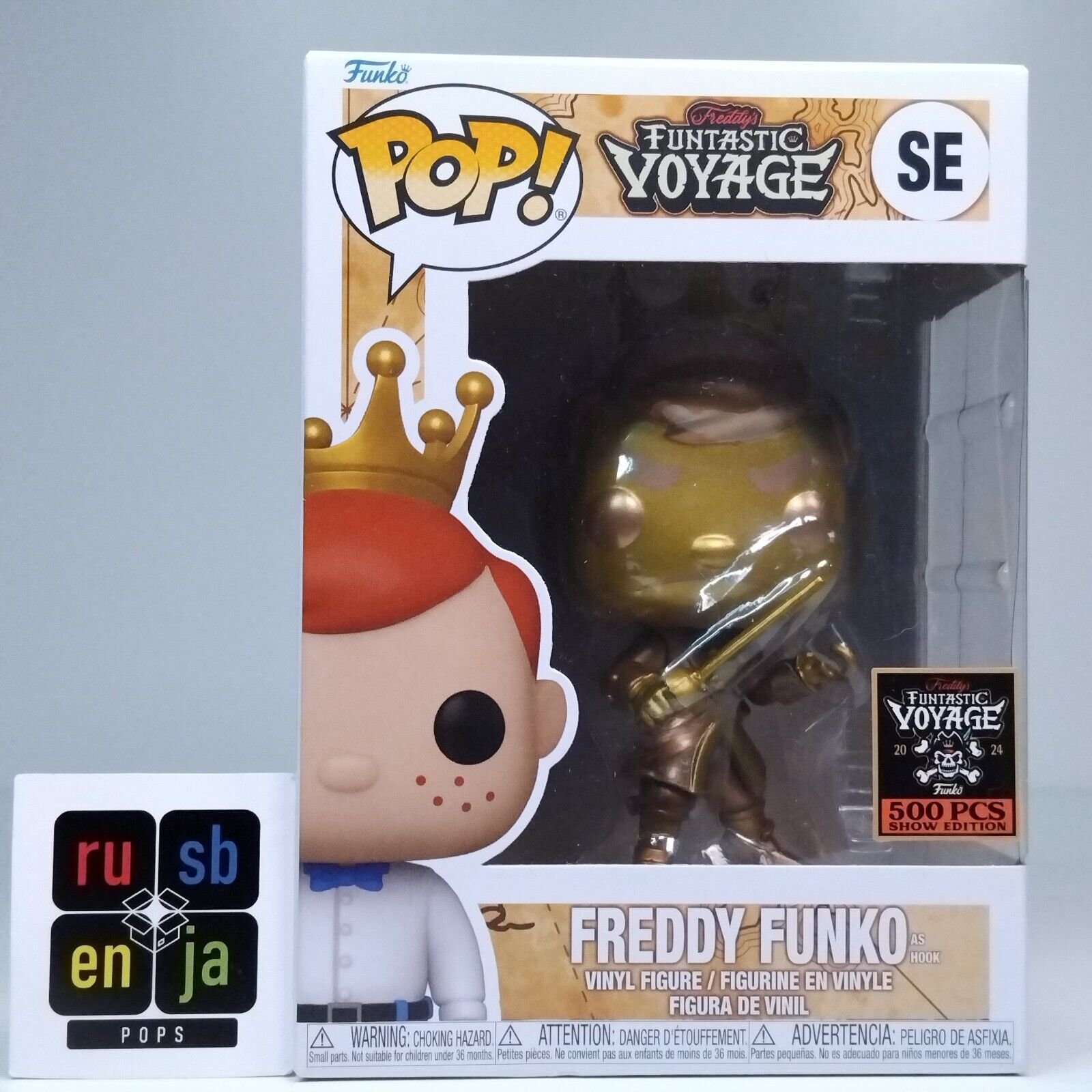 Funko Pop! Disney Peter Pan Freddy Funko as Captaion Hook Gold 500 Pcs #SE