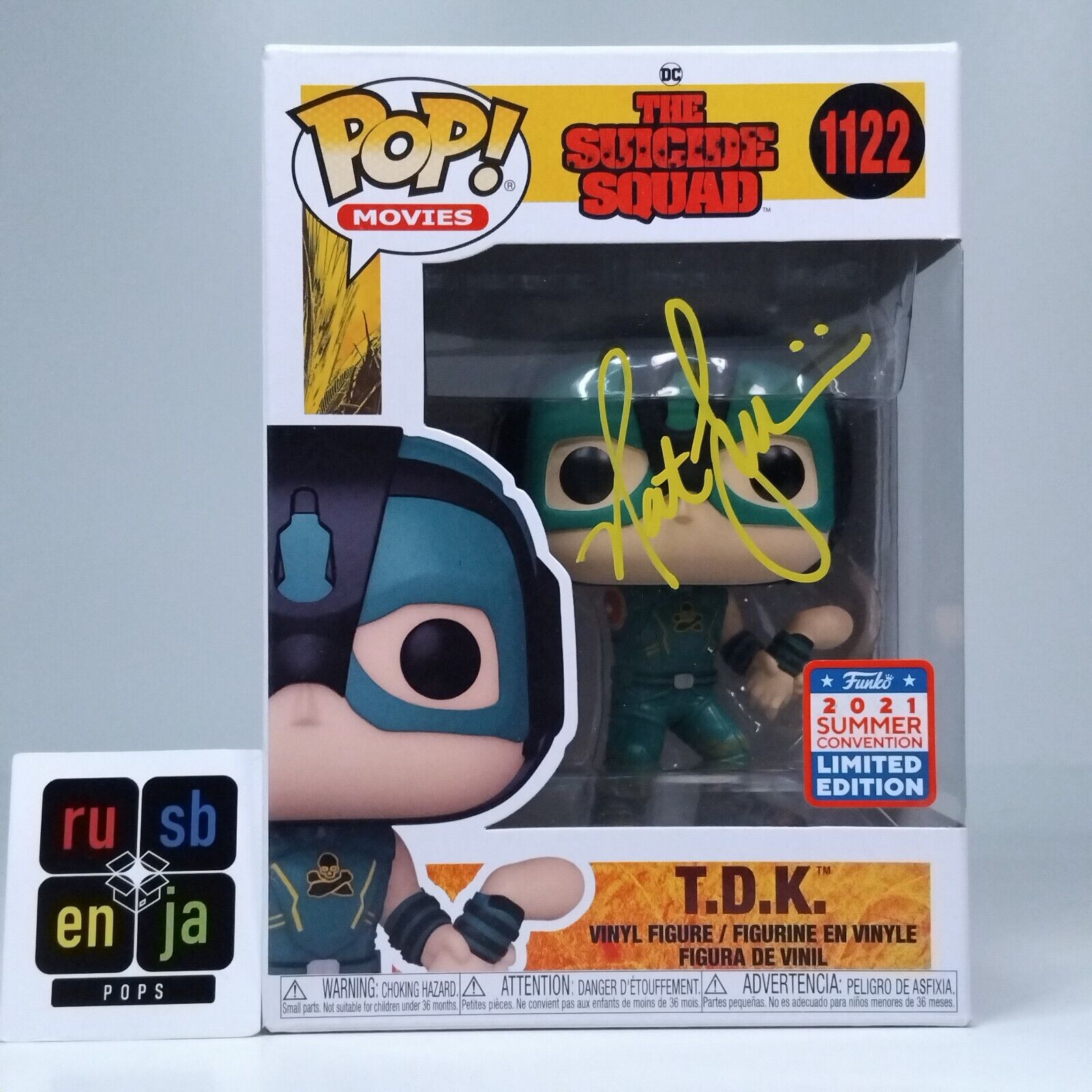 Funko Pop! DC Heroes Suicide Squad TDK T.D.K. Signed Nathan Fillion COA #1122