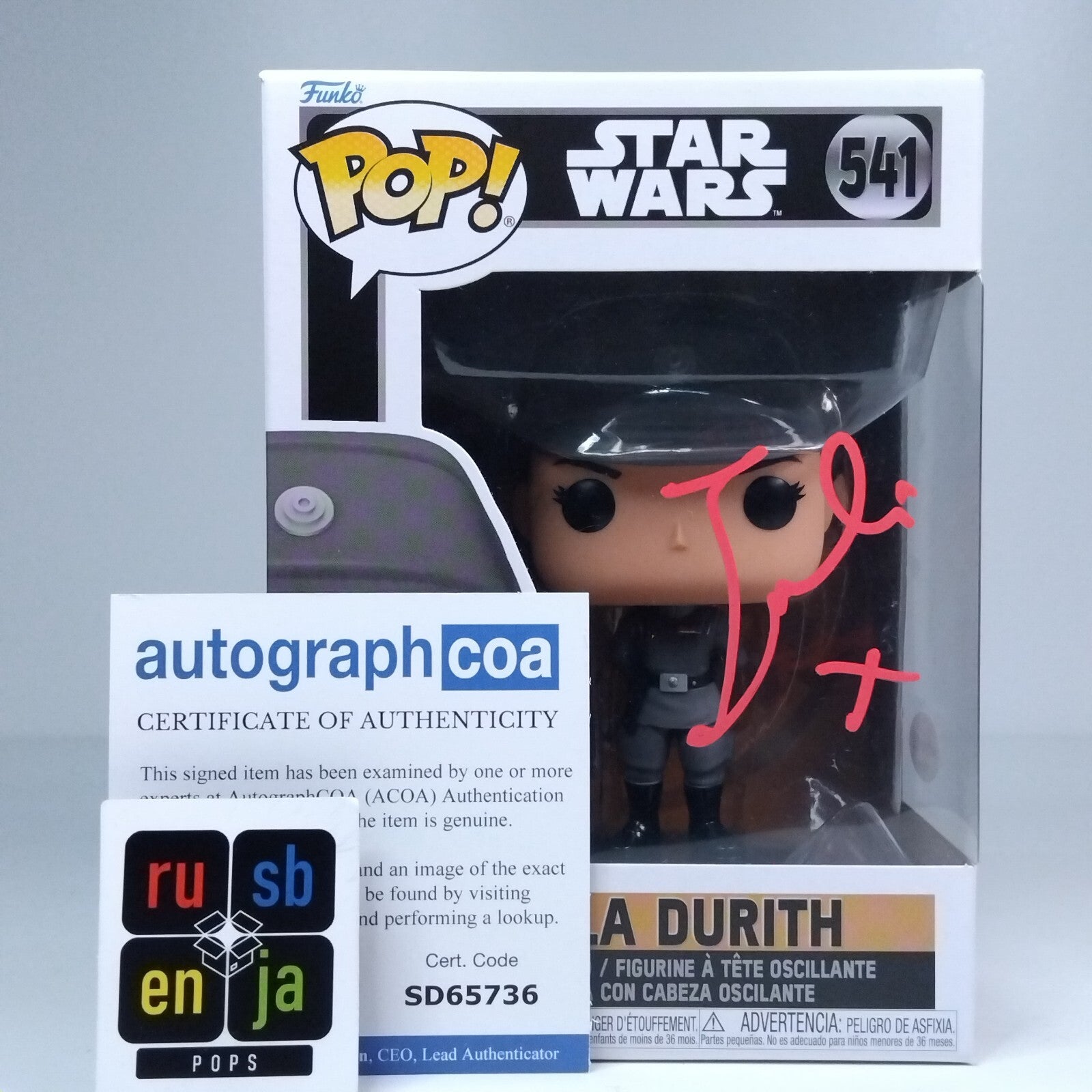 Funko Pop! Star Wars Tala Durith Signed Indira Varma COA #541 WS