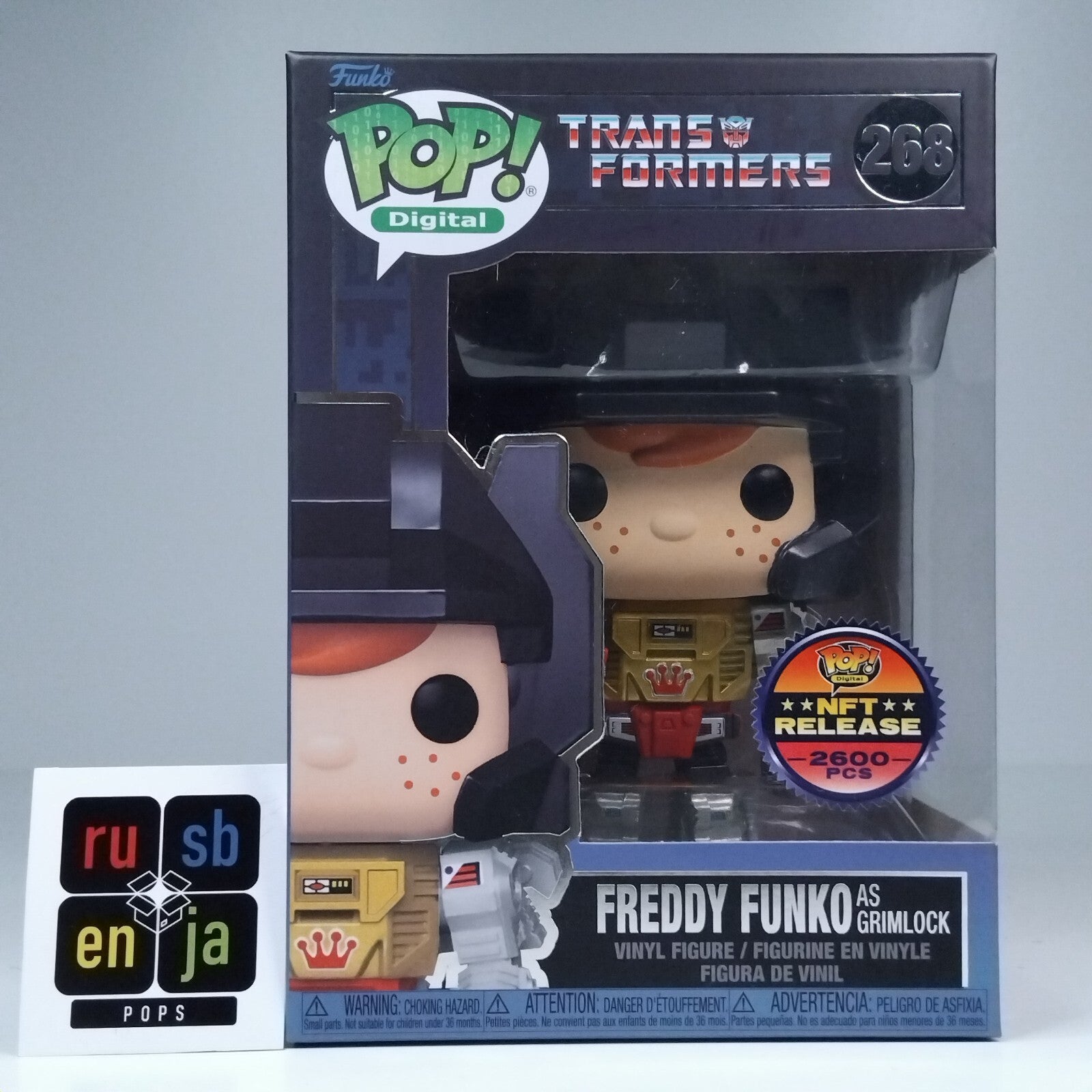 Funko Pop! Digital Retro Toys Transformers Freddy Funko Grimlock 2,600 Pcs #268