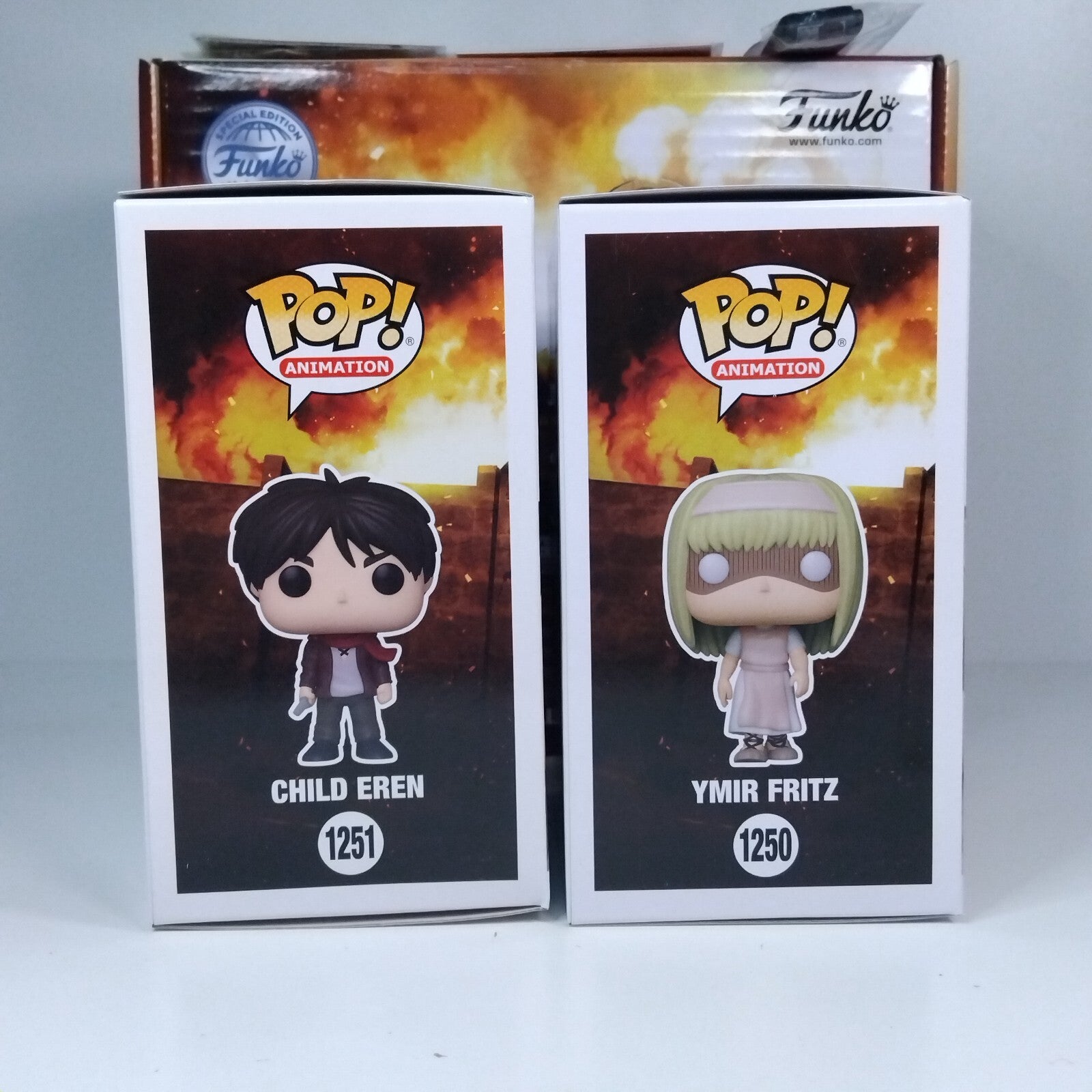 Funko Pop! Anime Attack Titan Collectors Box Child Eren & Ymir Fritz #1250 #1251
