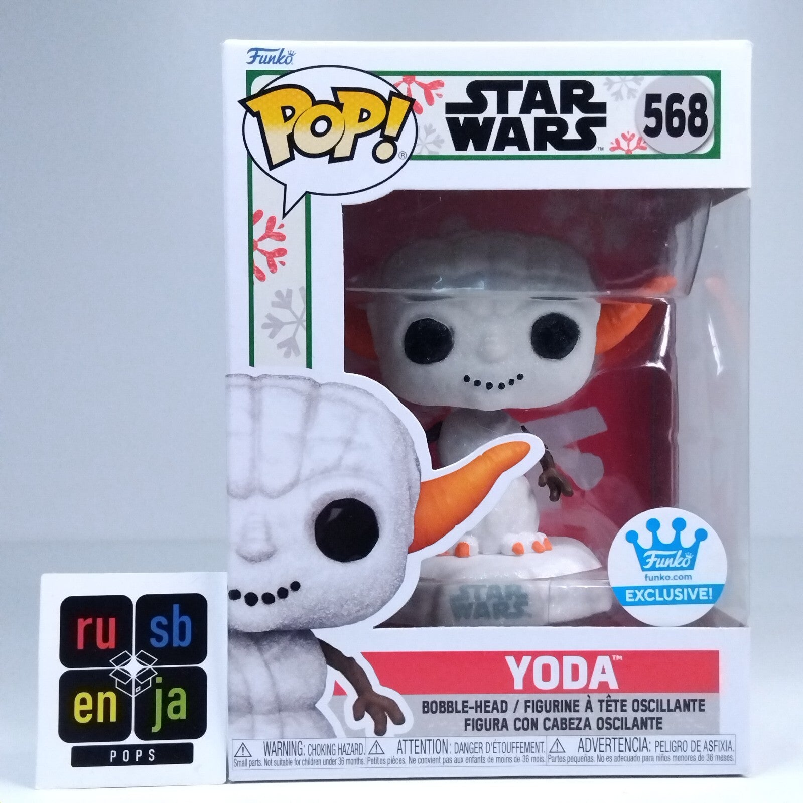 Funko Pop! Star Wars Holiday Snowman Yoda Glitter Exclusive #568