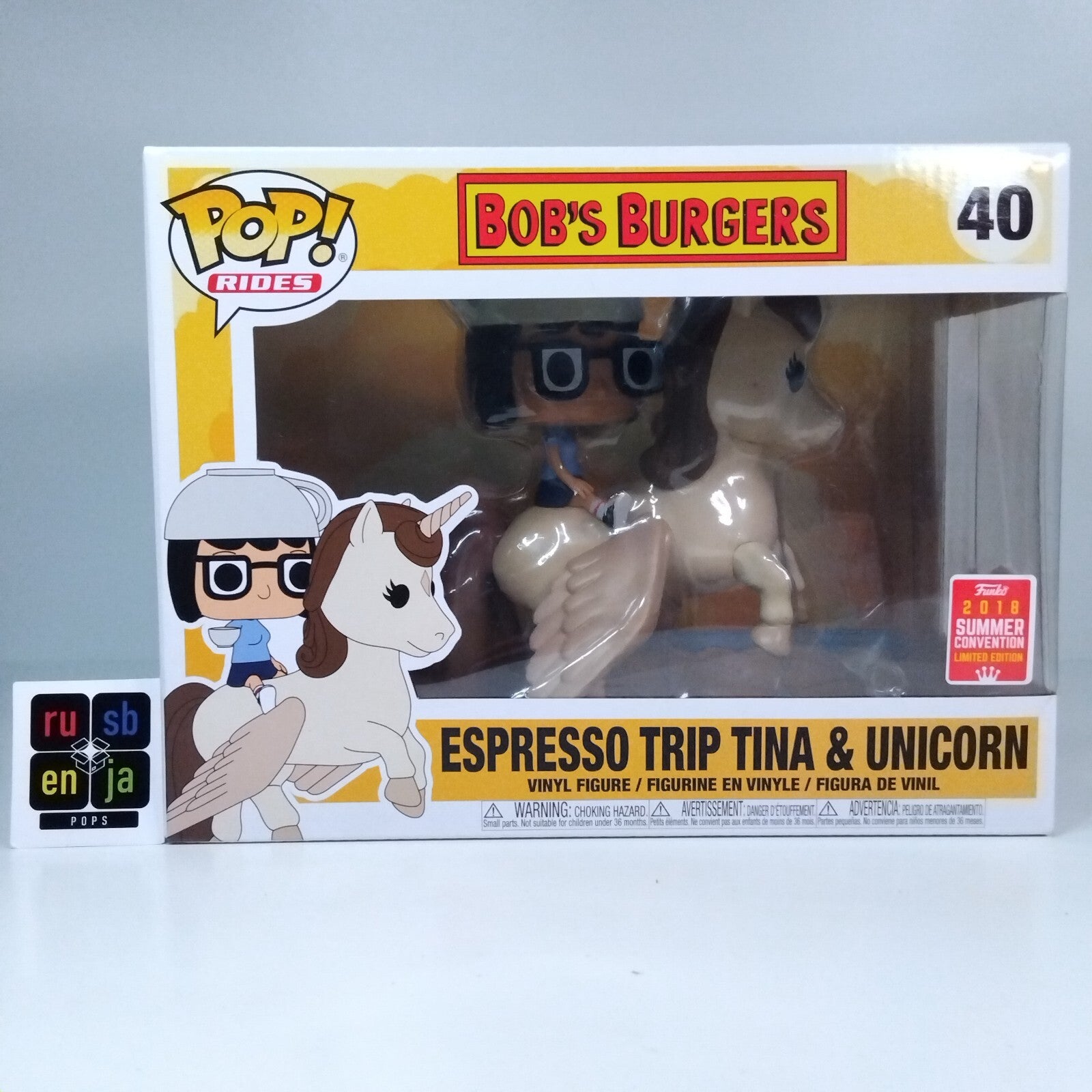 Funko Pop! Animation Bob's Burgers Espresso Trip Tina & Unicorn Limited #40