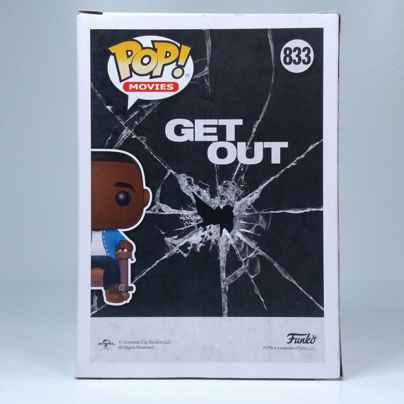 Funko Pop! Movies Get Out Chris Washington Signed Daniel Kaluuya COA #833 WS
