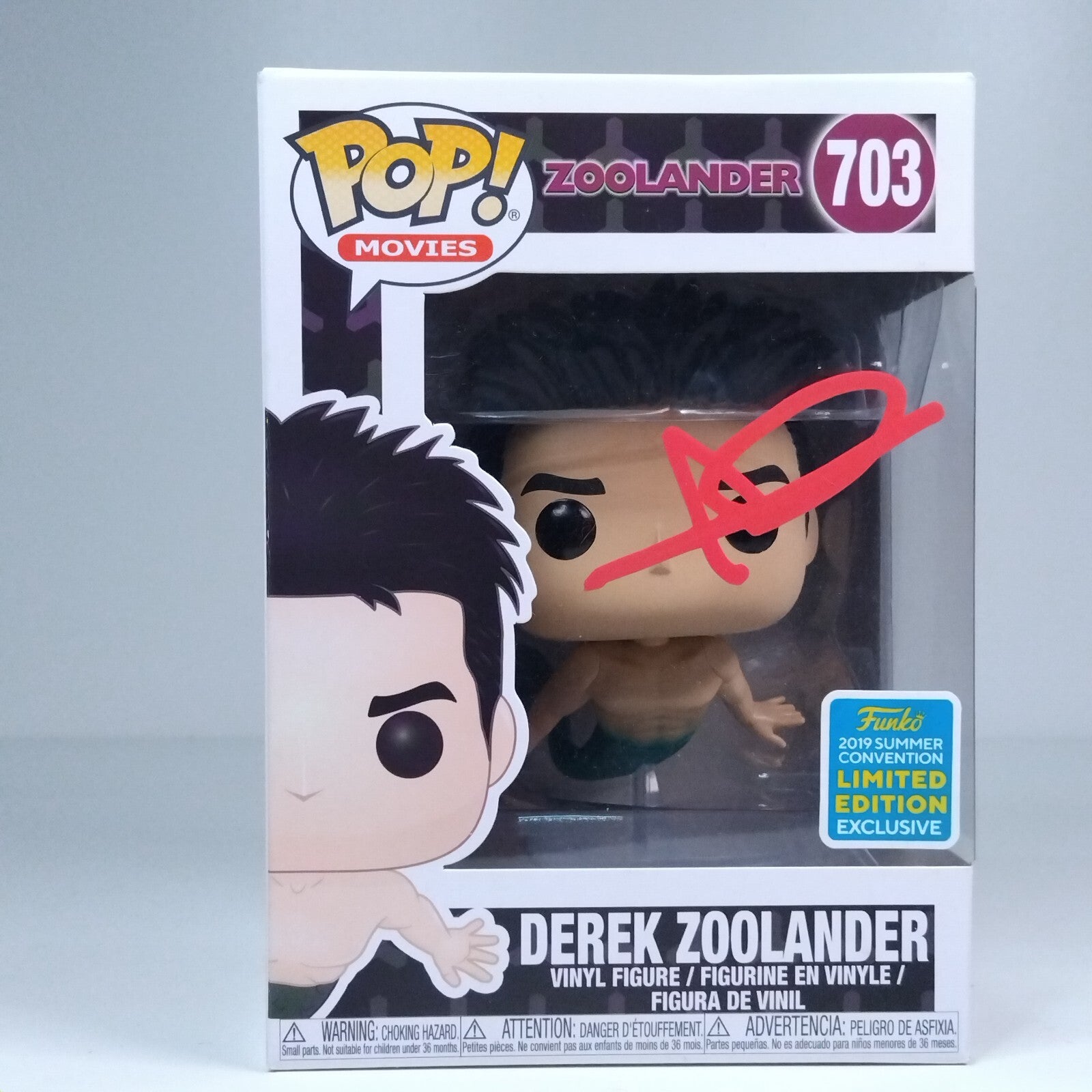 Funko Pop! Movies Zoolander Derek Zoolander Signed Ben Stiller COA #703 WS