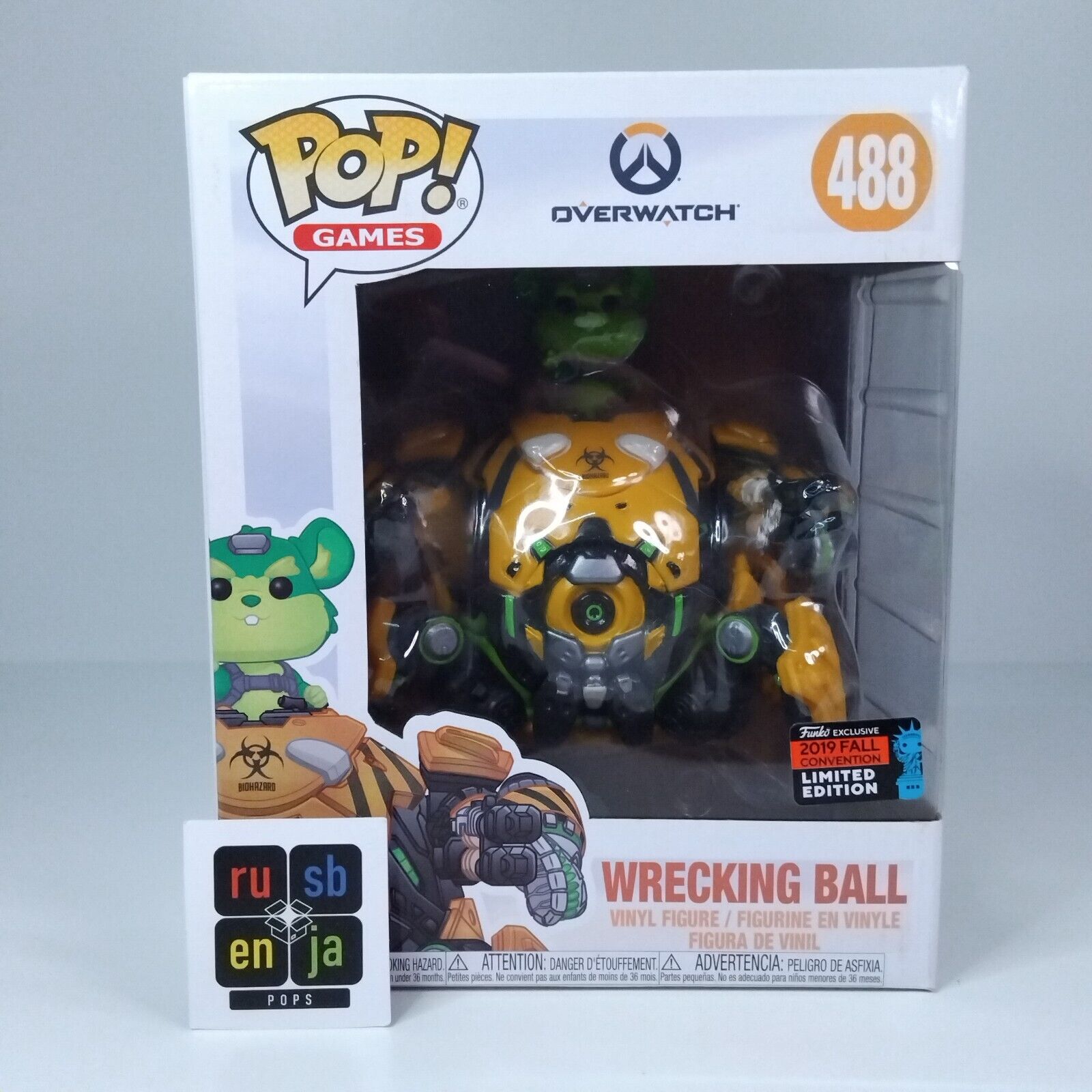 Funko Pop! Games Overwatch Wrecking Ball 6" Inch Limited Edition #488