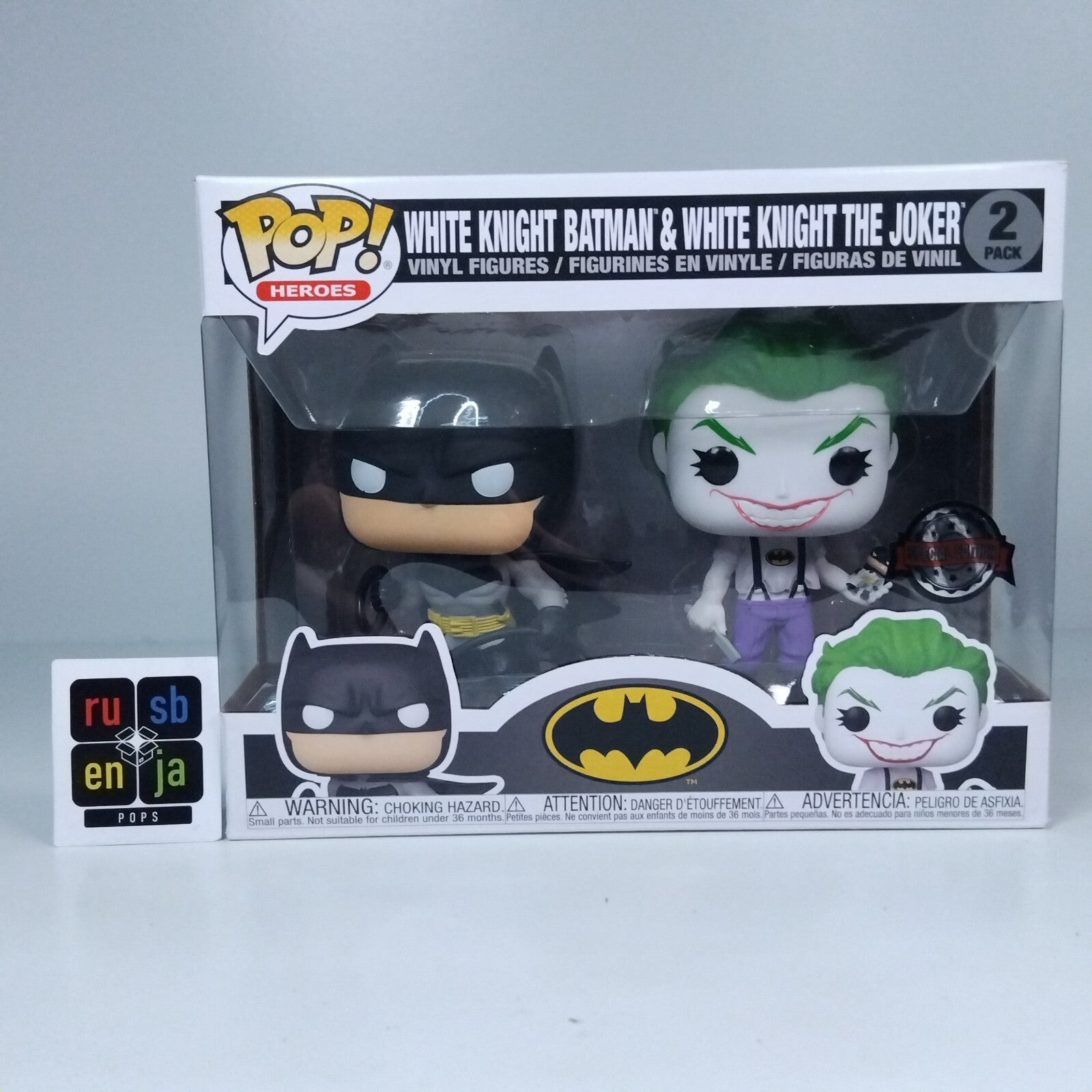 Funko Pop! DC Heroes White Knight Batman & White Knight Joker 2 Pack