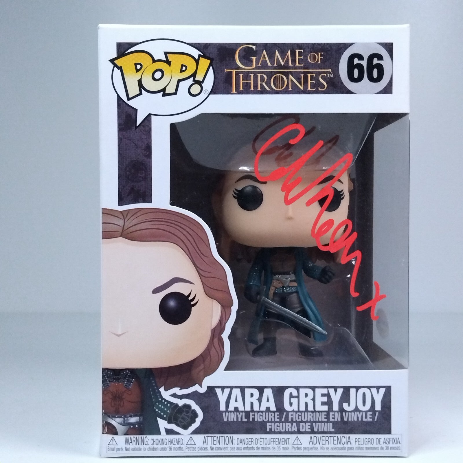 Funko Pop! TV Game of Thrones - Yara Greyjoy Signed Gemma Whelan COA #66 WS