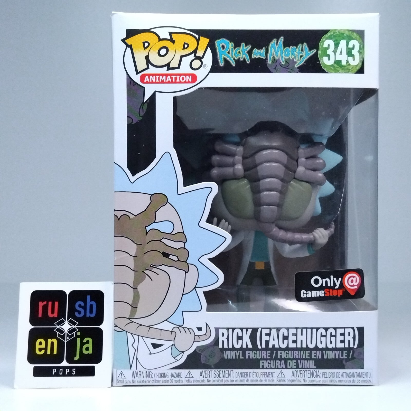 Funko Pop! Animation Rick and Morty - Rick Facehugger Gamestop Exclusive #343