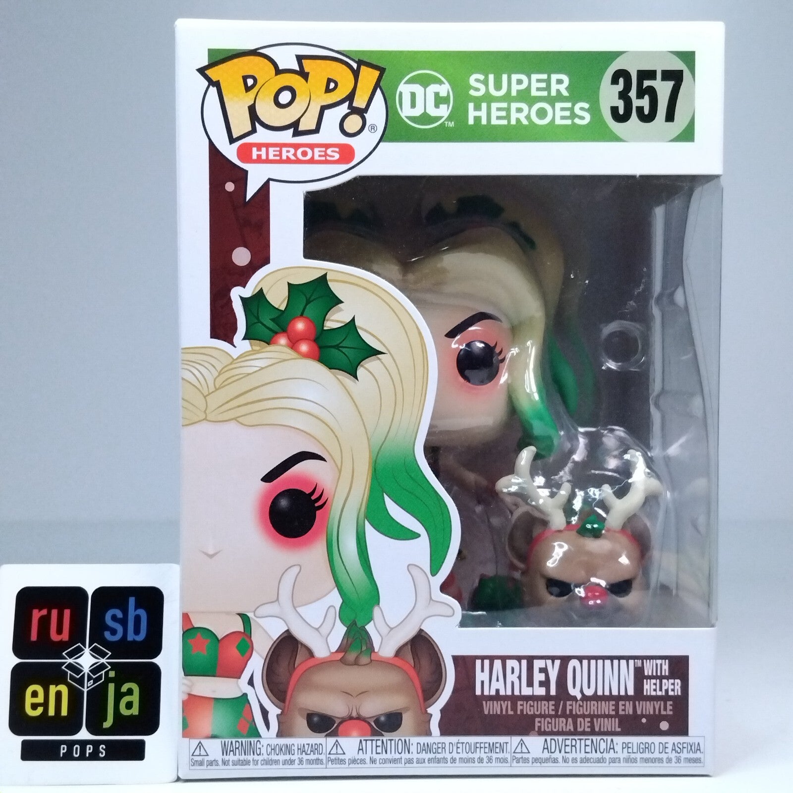 Funko Pop! DC Heroes Holiday Christmas Harley Quinn with Helper #357