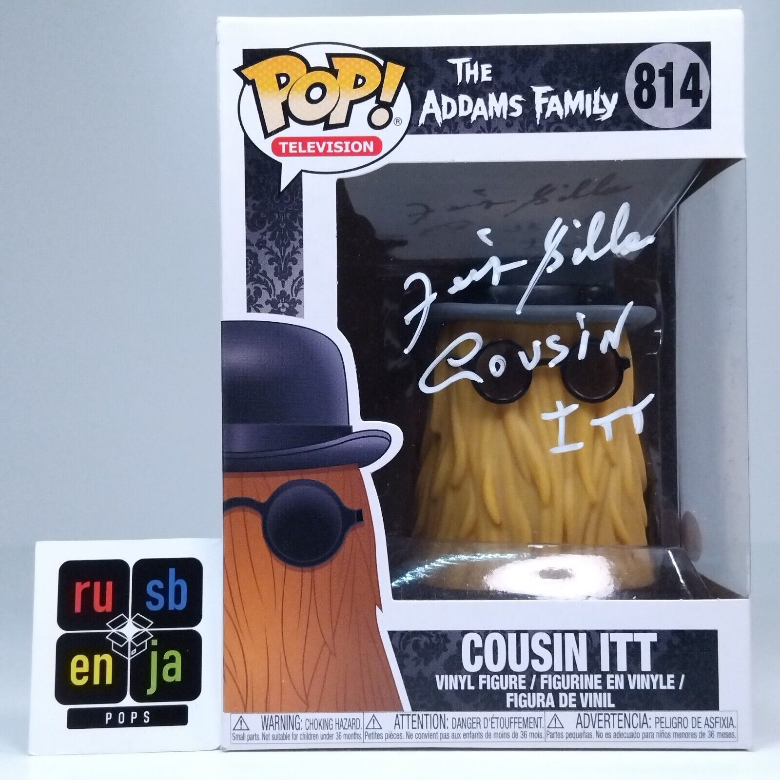 Funko Pop! TV The Addams Family Cousin Itt Signed Felix Silla COA #814