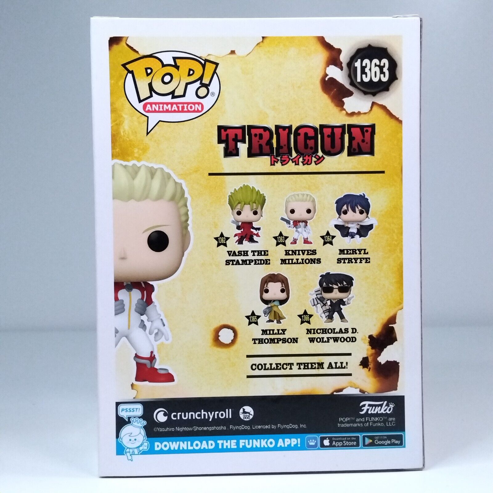 Funko Pop! Anime Trigun Knives Millions Signed Austin Tindle COA #1363
