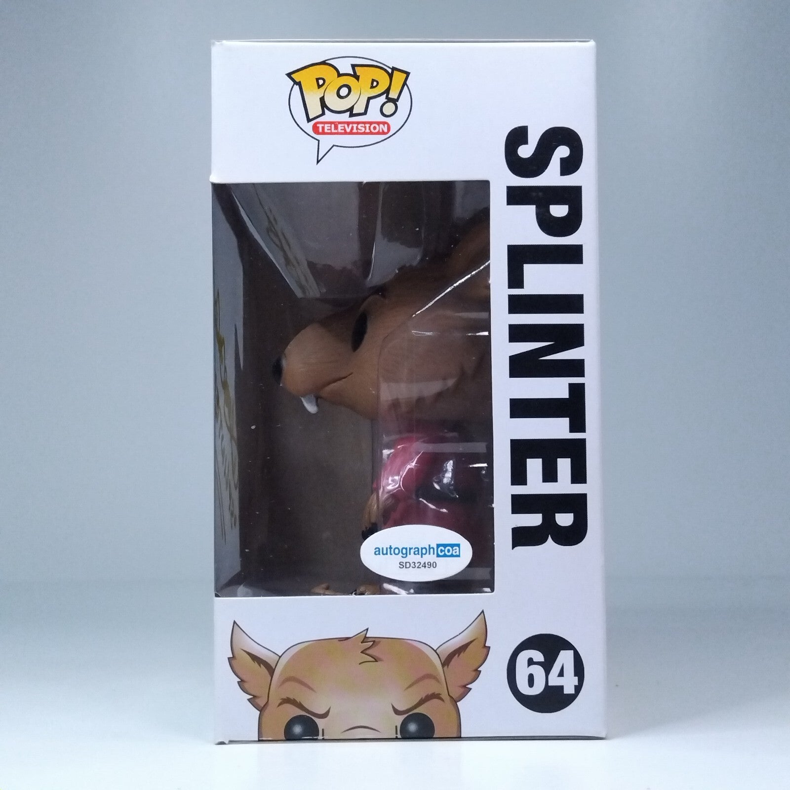 Funko Pop! Teenage Mutant Ninja Turtles Splinter Signed Townsend Coleman COA #64