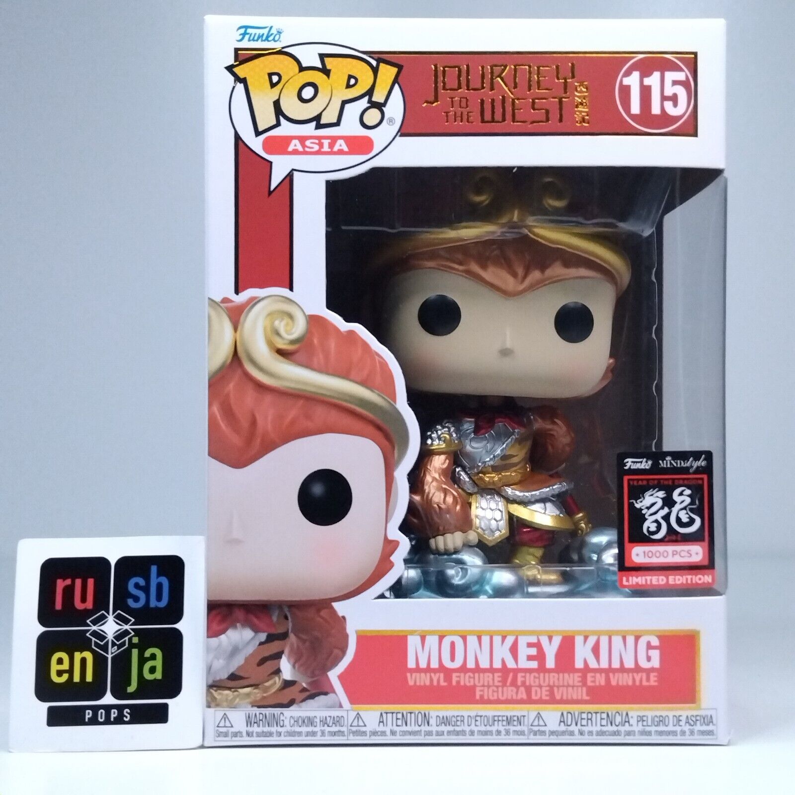 Funko Pop! ASIA Journey to The West Monkey King Metallic 1,000 Pcs Limited #115