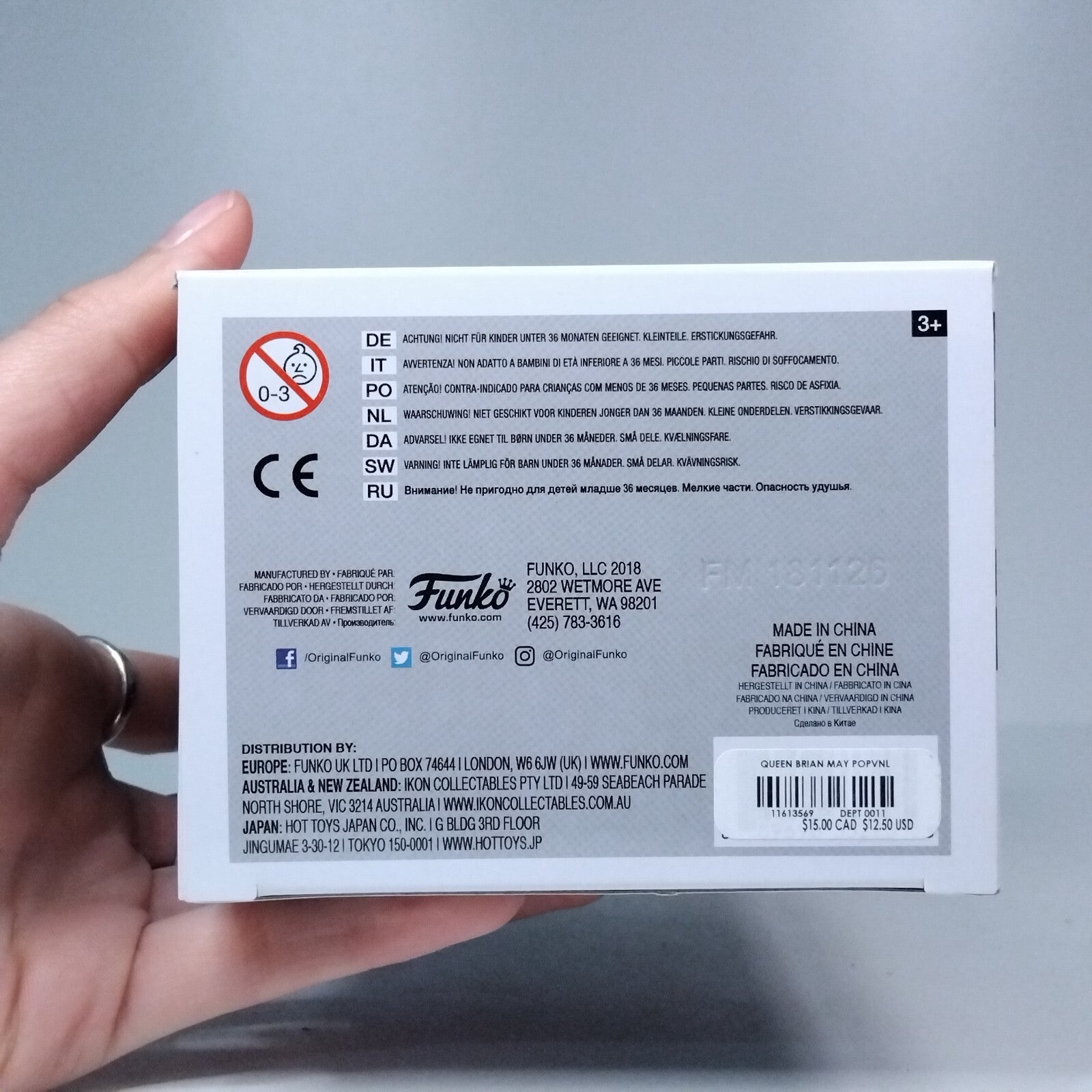 Funko Pop! Rocks Music Queen Brian May Signed Gwilym Lee COA #93 WS