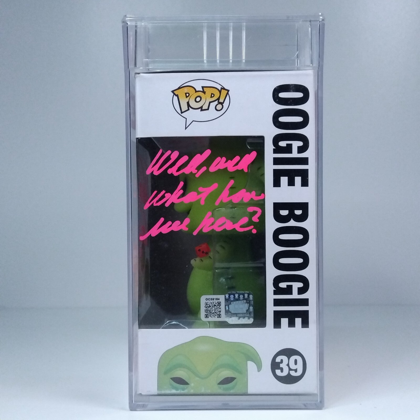 Funko Pop! Disney Oogie Boogie Glows 480 Pcs Signed Ken Page PSA Graded 8.5 #39