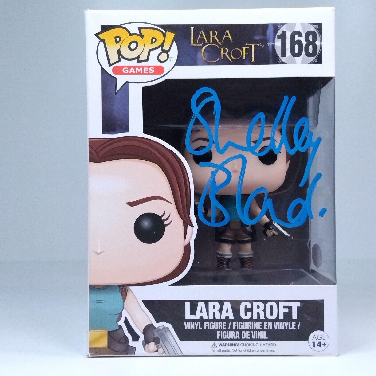 Funko Pop! Games Lara Croft Signed Shelley Blond Voice Actor 1996 COA #168