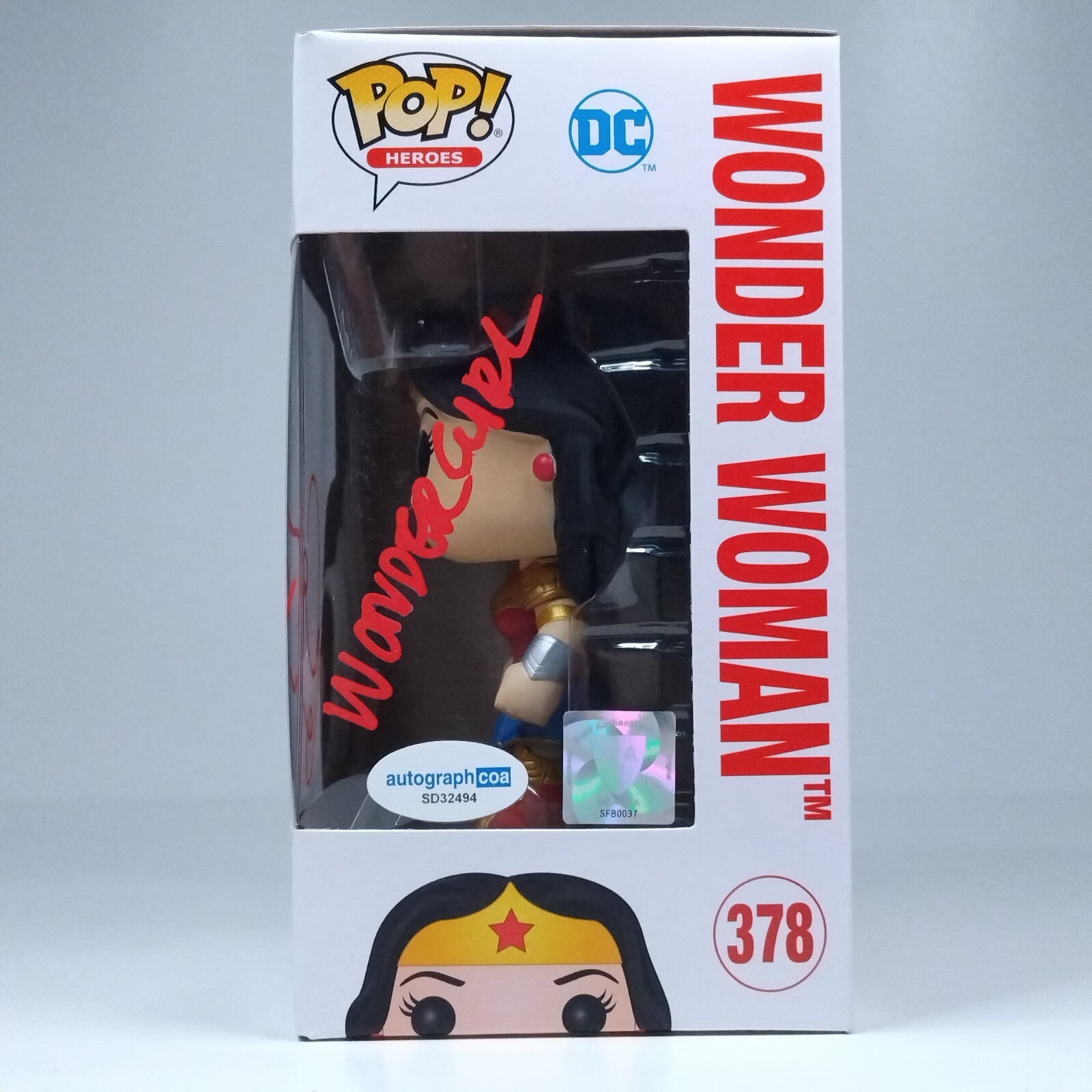 Funko Pop! DC Heroes Wonder Woman Wondergirl Signed Conor Leslie COA #378