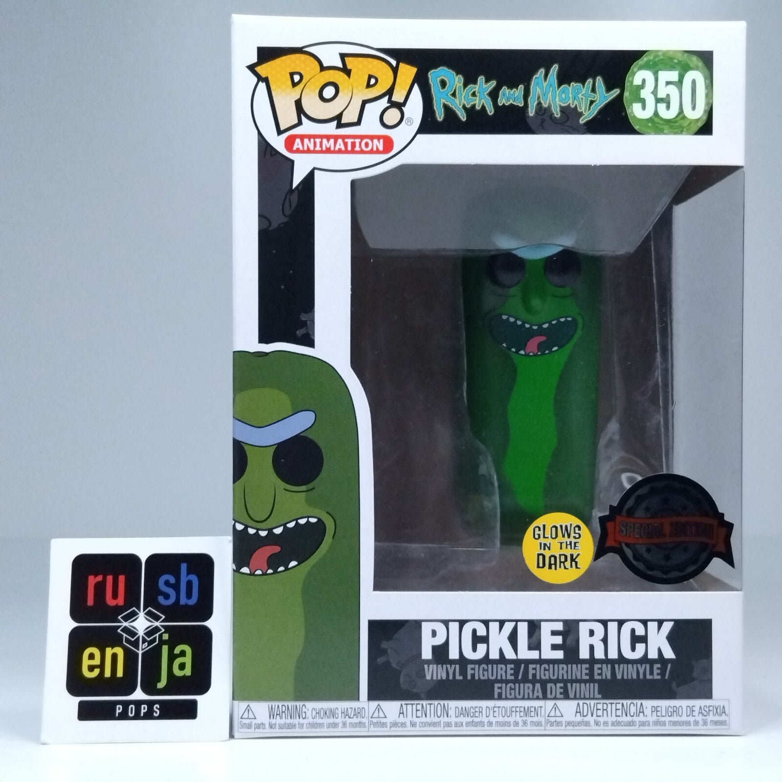 Funko Pop! Animation Rick and Morty - Pickle Rick Glows Special Edition #350