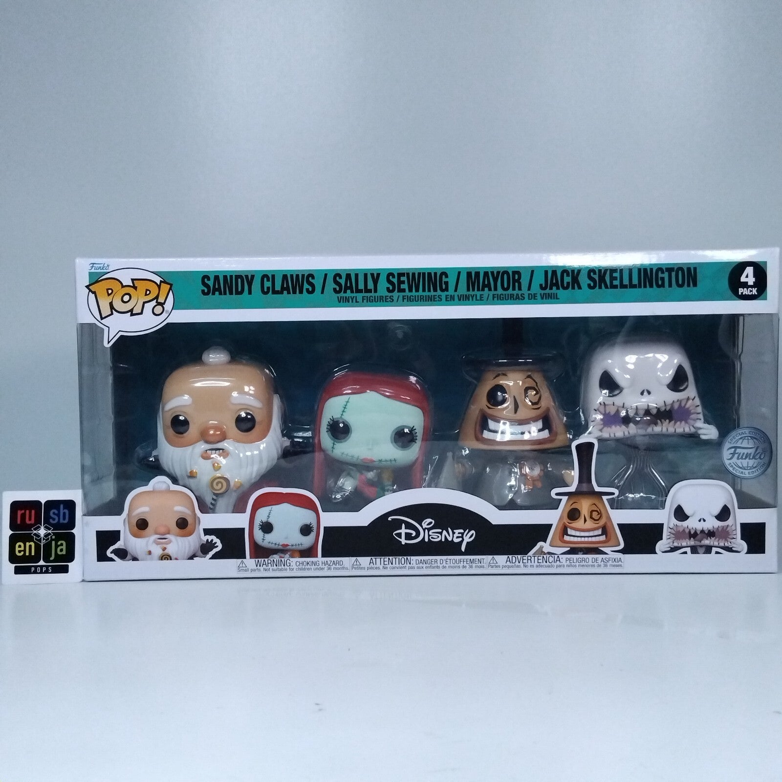 Funko Pop! Disney Nightmare Before Christmas Sandy Sally Mayor Jack 4 Pack