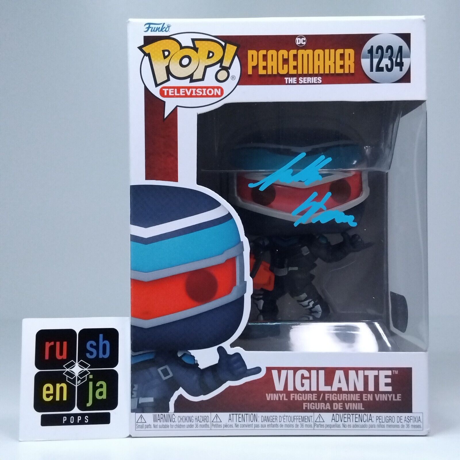 Funko Pop! DC Heroes Peacemaker Vigilante Signed Freddie Stroma COA #1234