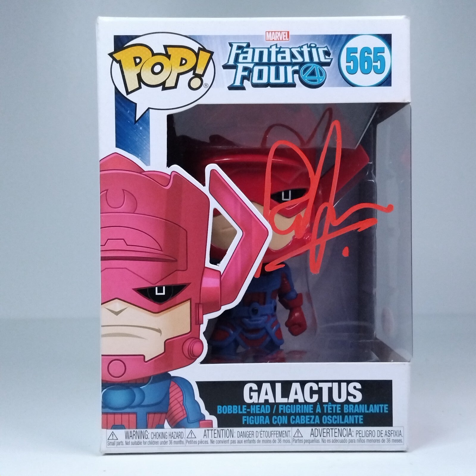 Funko Pop! Marvel - Fantastic Four 4 Galactus Signed Ralph Ineson COA #565 WS
