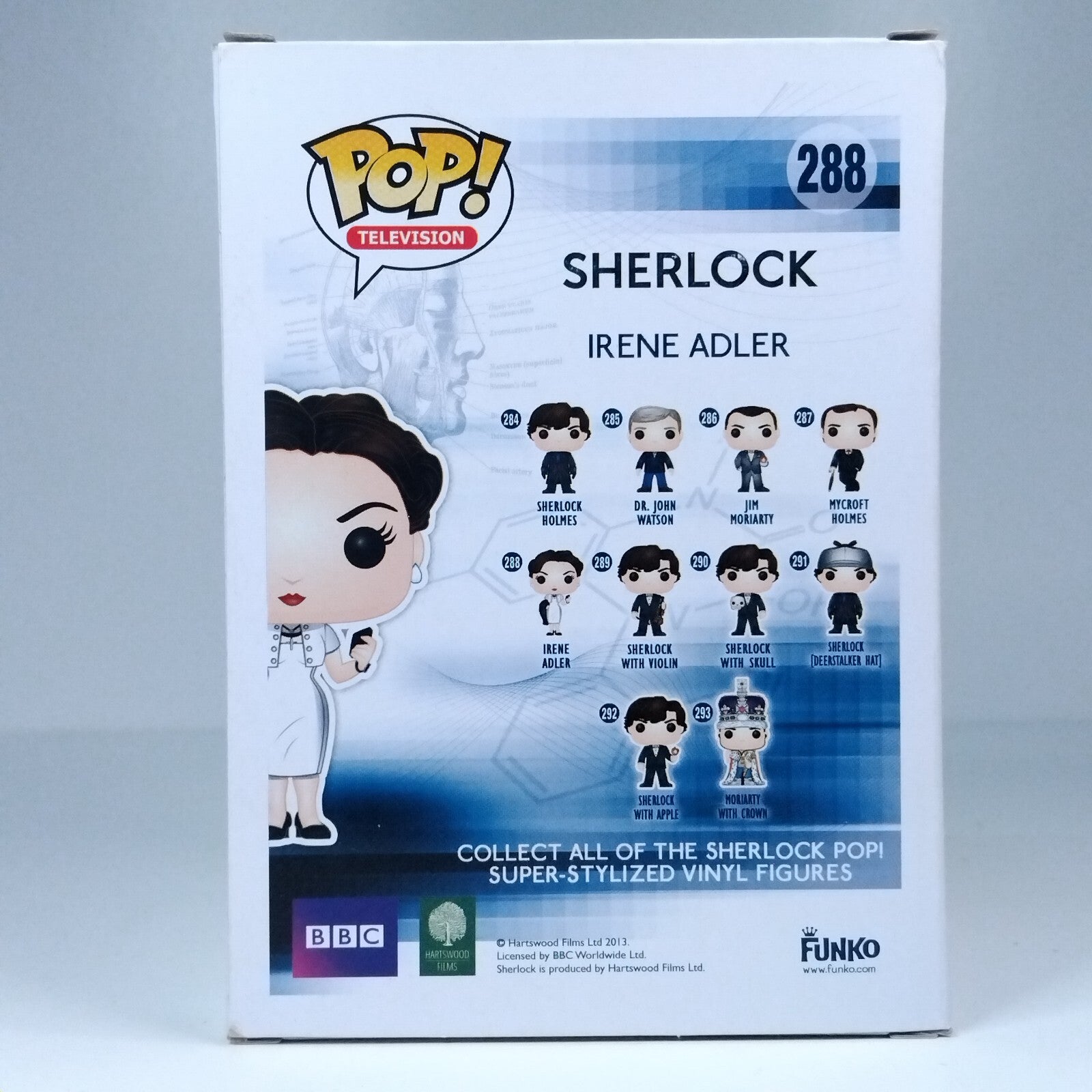 Funko Pop! TV Sherlock Irene Adler Signed Lara Pulver COA #288 WS