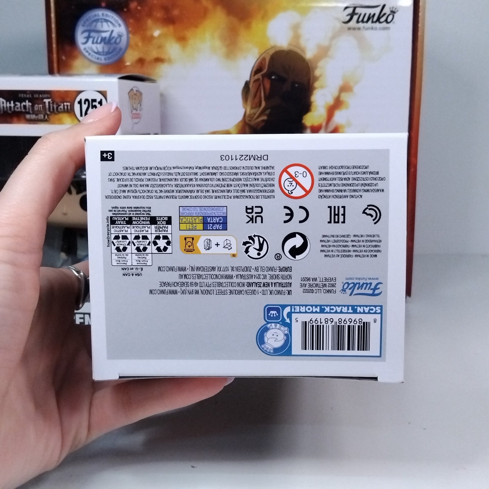 Funko Pop! Anime Attack Titan Collectors Box Child Eren & Ymir Fritz #1250 #1251