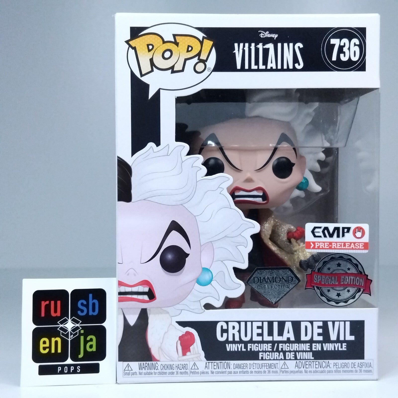 Funko Pop! Disney 101 Dalmations Cruella De Vil Diamond Special Edition #736