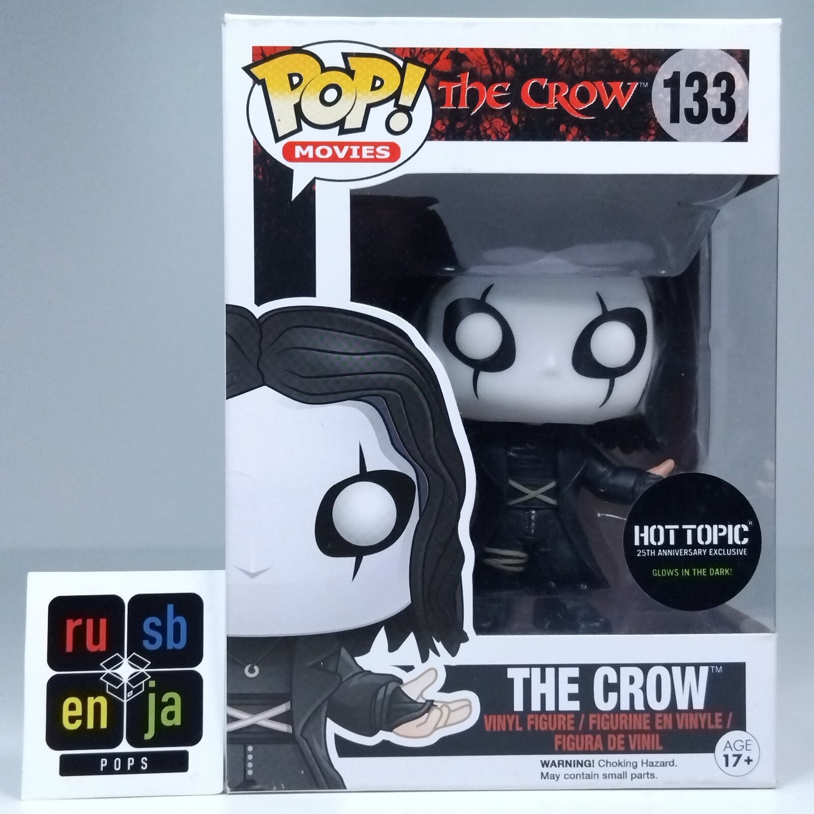 Funko Pop! Movies Horror The Crow Glows Hot Topic Exclusive #133