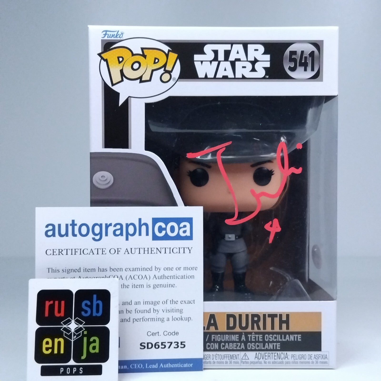 Funko Pop! Star Wars - Tala Durith Signed Indira Varma COA #541 WS