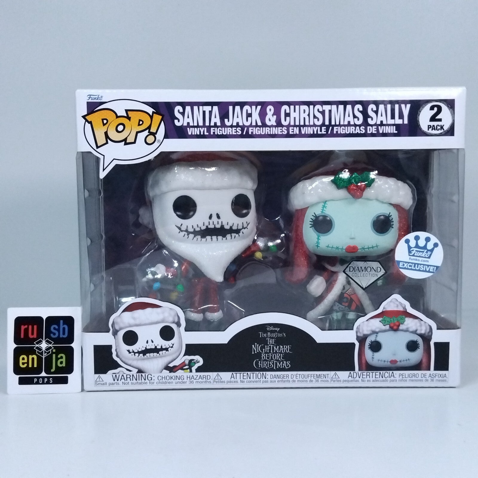 Funko Pop! Disney Nightmare Before Christmas Santa Jack & Christmas Sally 2 Pack