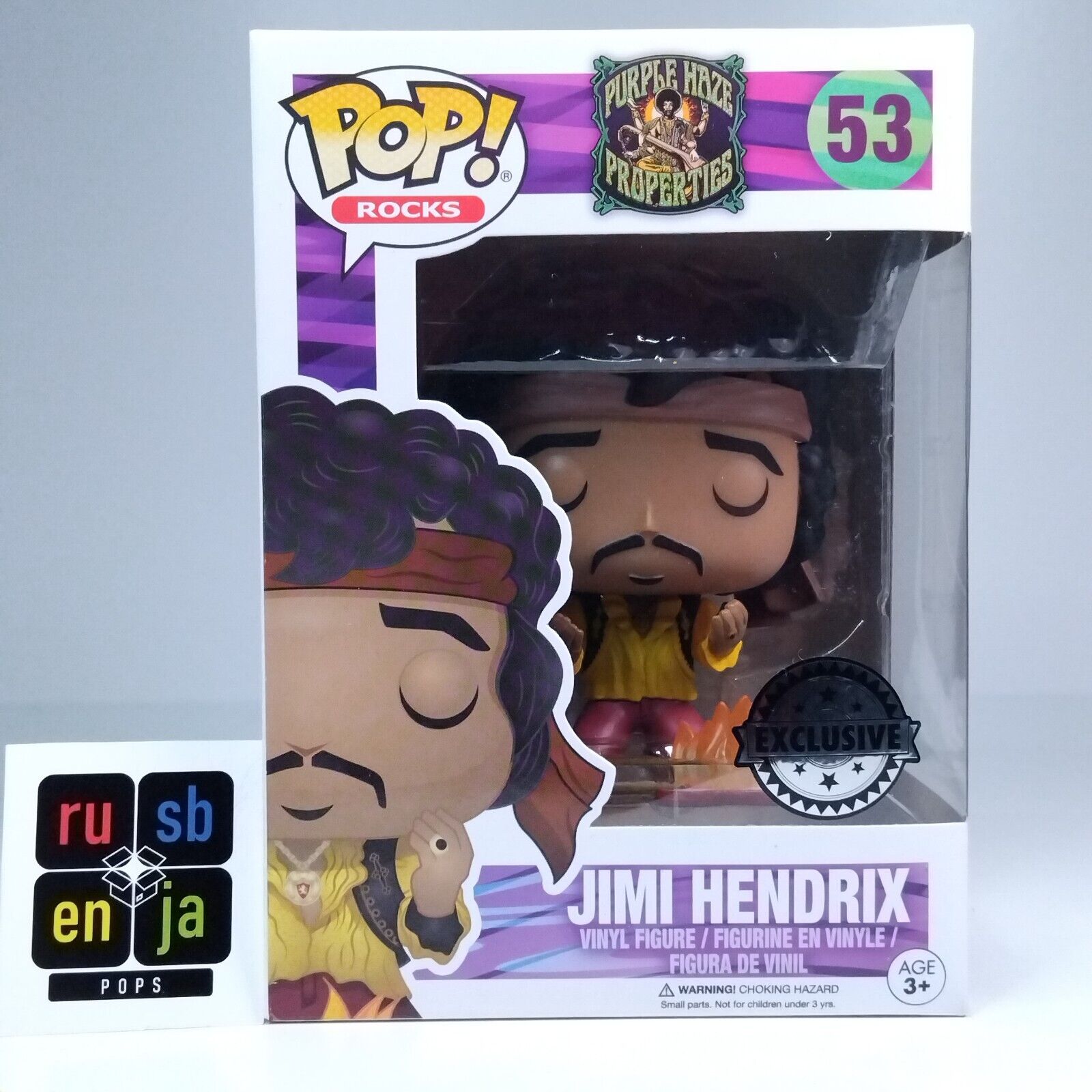 Funko Pop! Music Rocks Purple Haze Properties Jimi Hendrix Exclusive #53