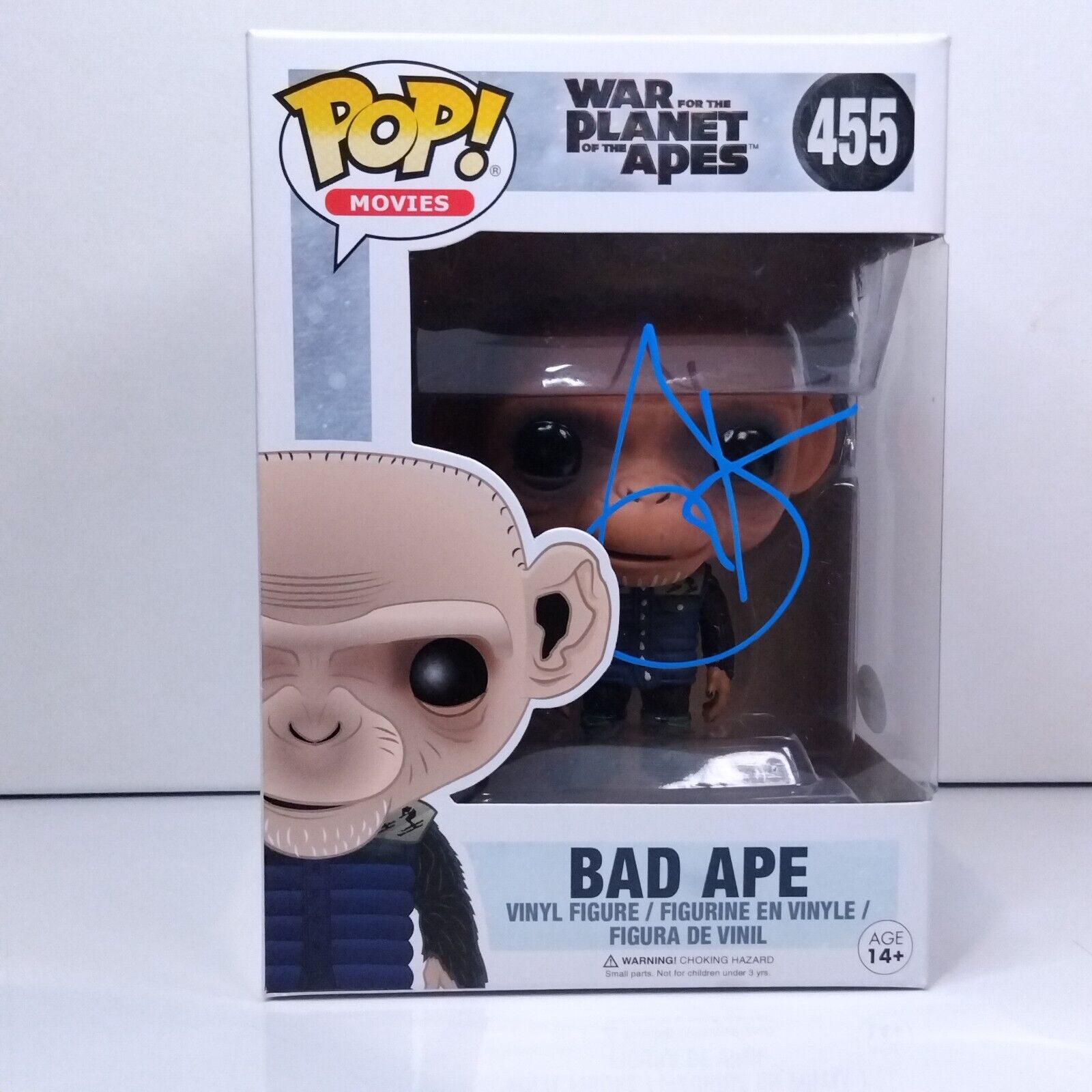 Funko Pop! Movies Planet of the Apes Bad Ape Signed Steve Zahn COA #455 WS