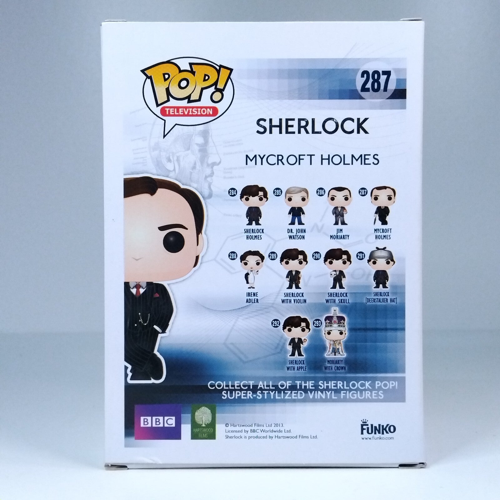 Funko Pop! TV Sherlock Mycroft Holmes Signed Mark Gatiss COA #287 WS
