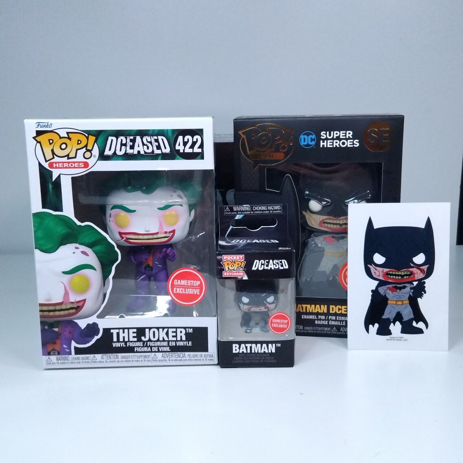 Funko Pop! DC Heroes Batman The Joker Dceased Gamestop Exclusive Box #422