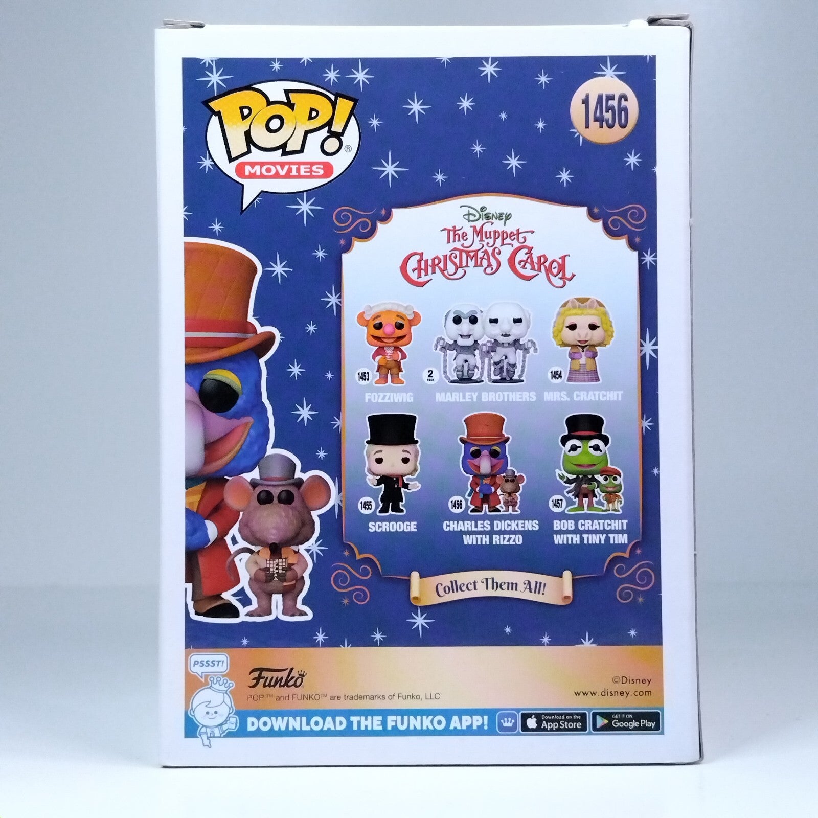 Funko Pop! Disney Muppet Christmas Carol Charles Dickens & Rizzo Flocked #1456