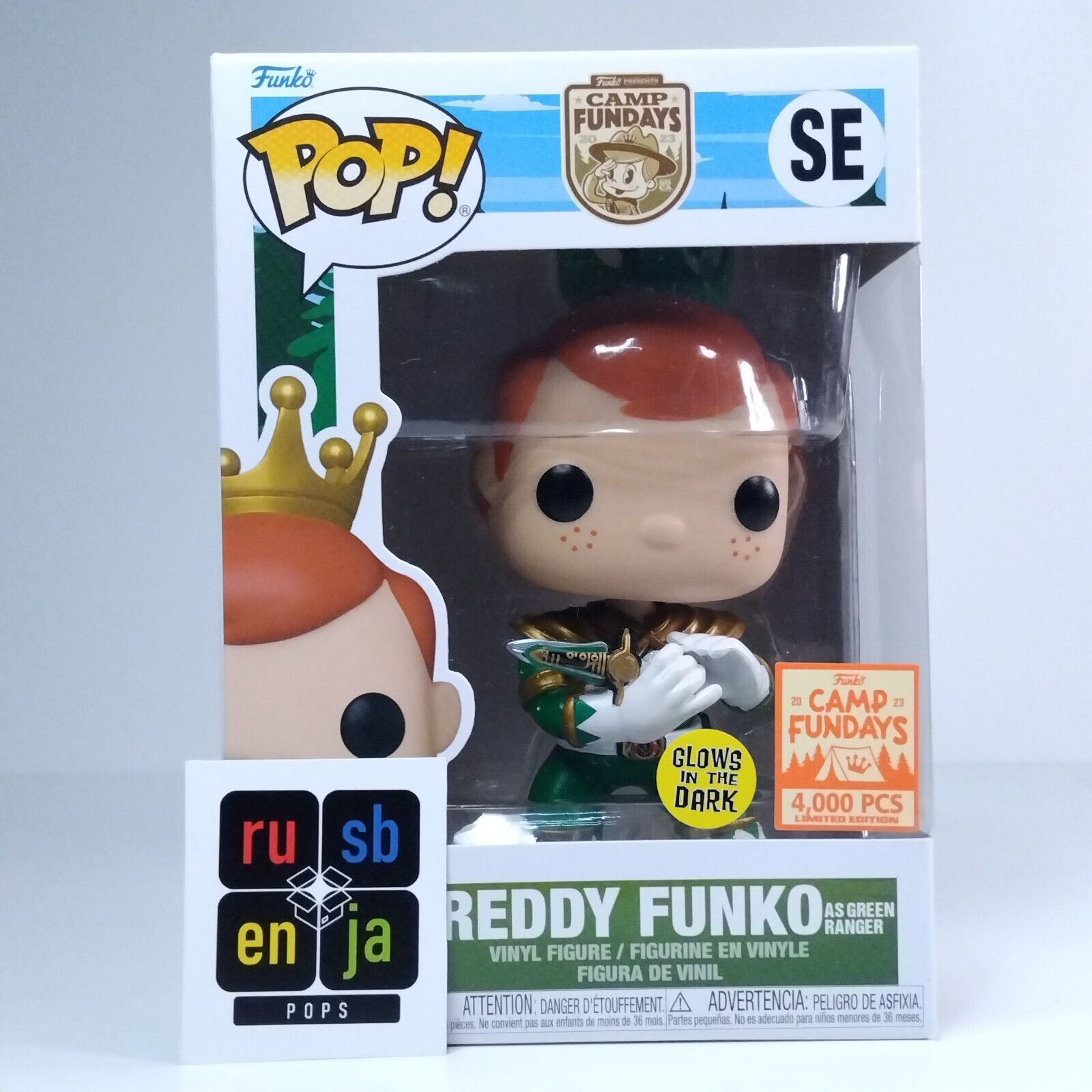 Funko Pop! Freddy Funko as Green Power Ranger Glows 4,000 Pcs #SE