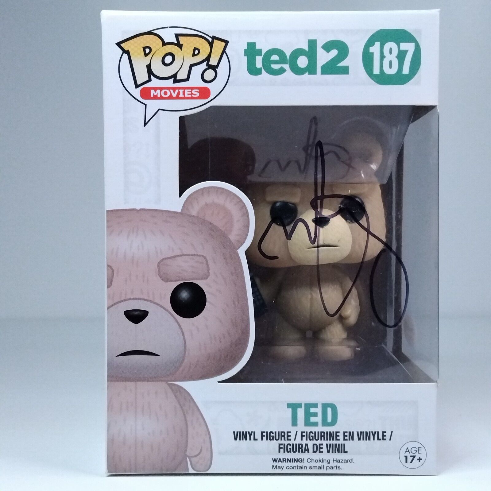 Funko Pop! Movies Ted Signed Mark Wahlberg COA #187 WS