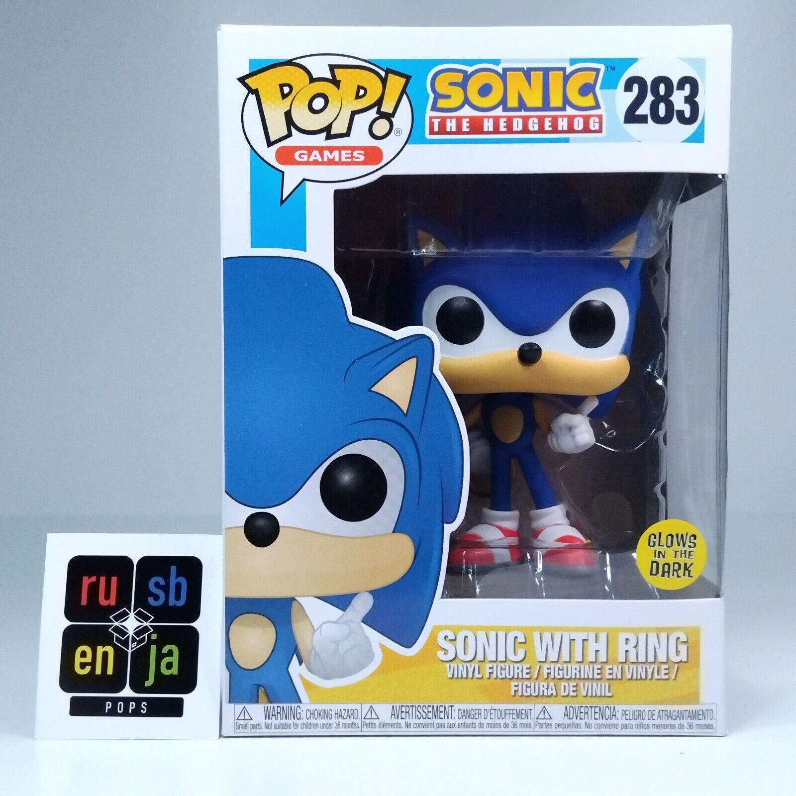 Funko Pop! Games Sonic The Hedgehog with Ring Glows in Dark #283