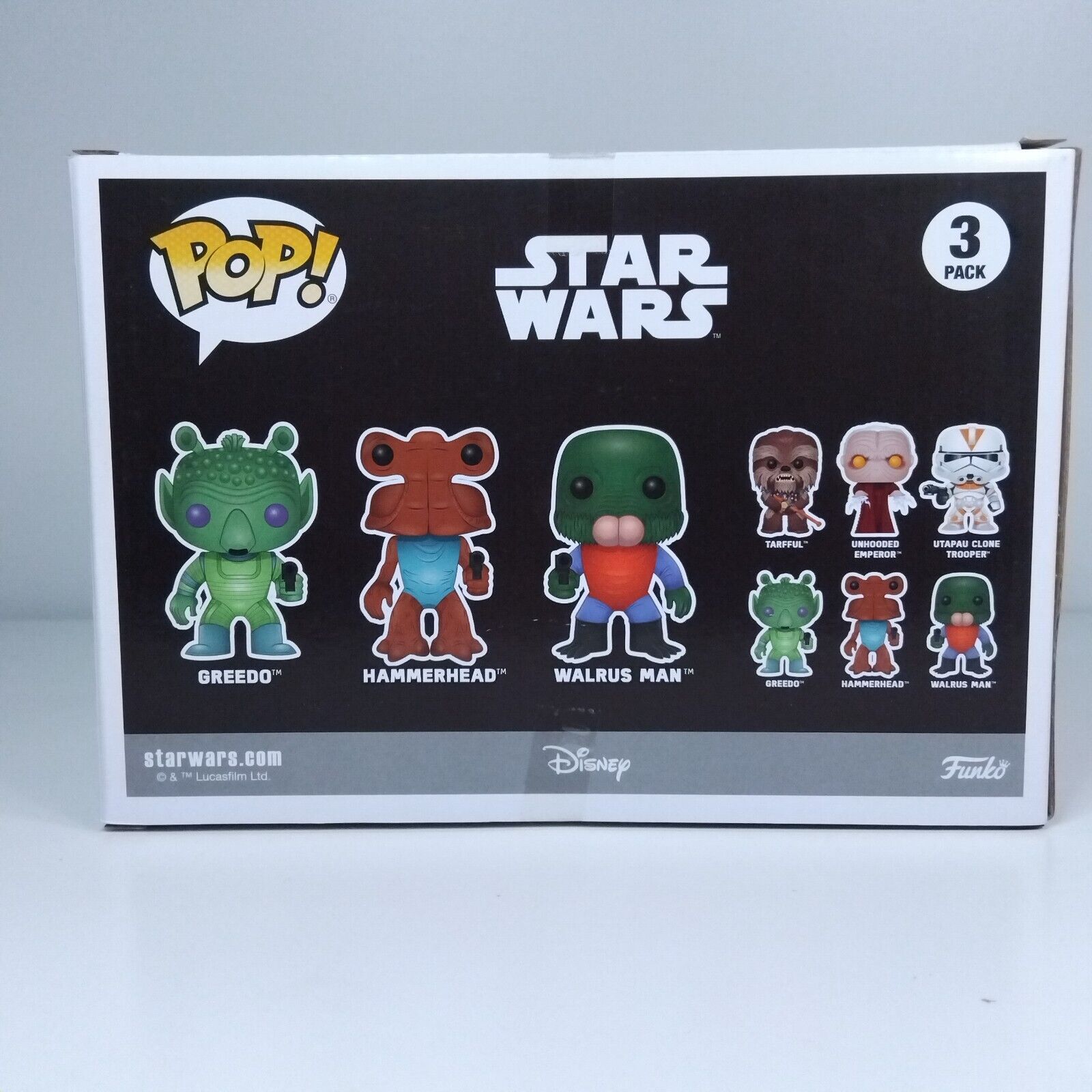 Funko Pop! Star Wars Greedo Hammerhead Walrus Man Walmart Exclusive 3 Pack