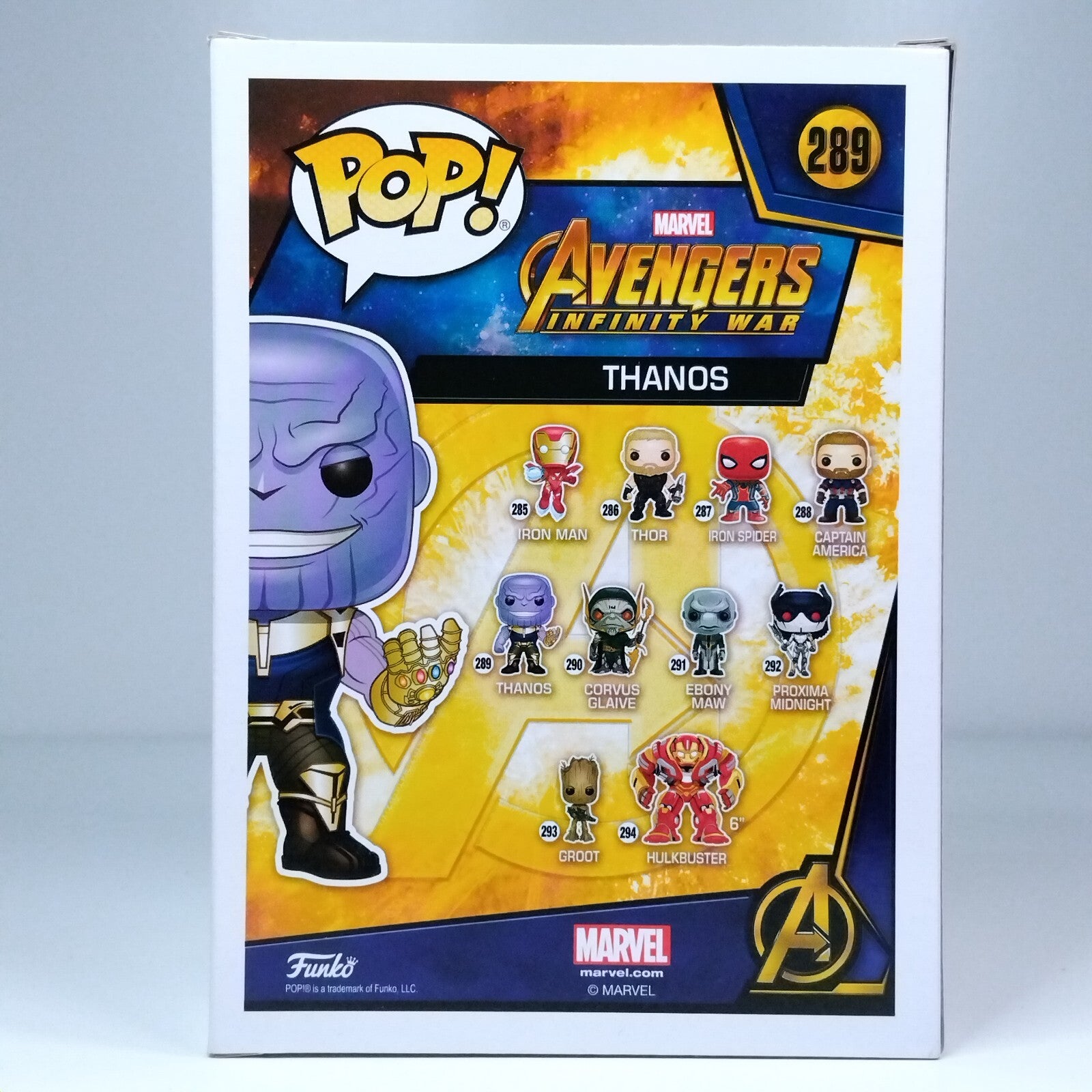 Funko Pop! Marvel Avengers Infinity War Thanos Purple Chrome Exclusive #289