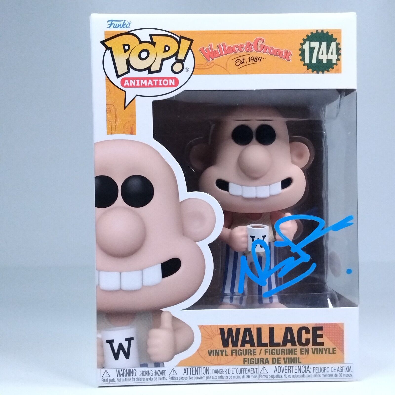 Funko Pop! Animation Wallace & Gromit Signed Nick Park COA #1744 WS