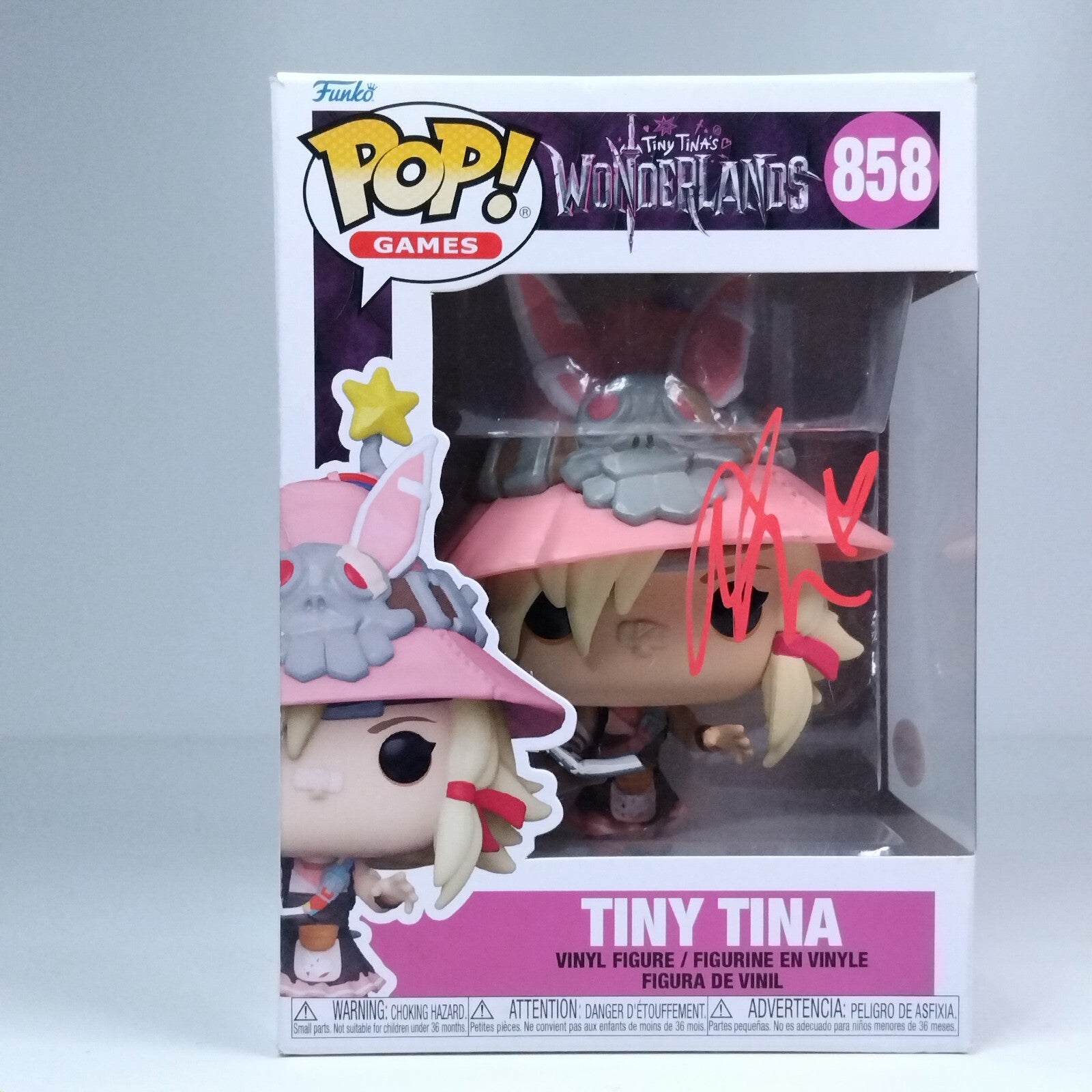 Funko Pop! Games Tiny Tinas Wonderlands Tiny Tina Signed Ashly Burch COA #858 WS