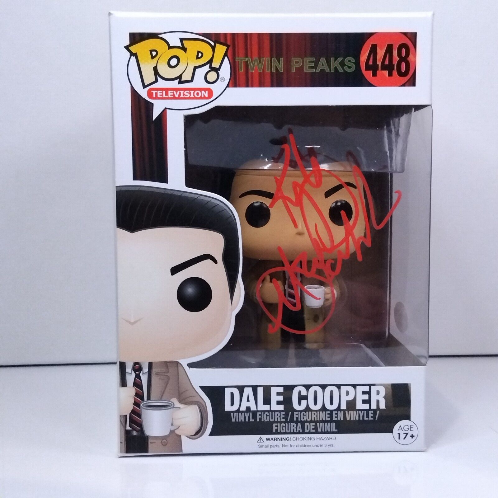 Funko Pop! TV Twin Peaks Dale Cooper Signed Kyle MacLachlan COA #448 WS