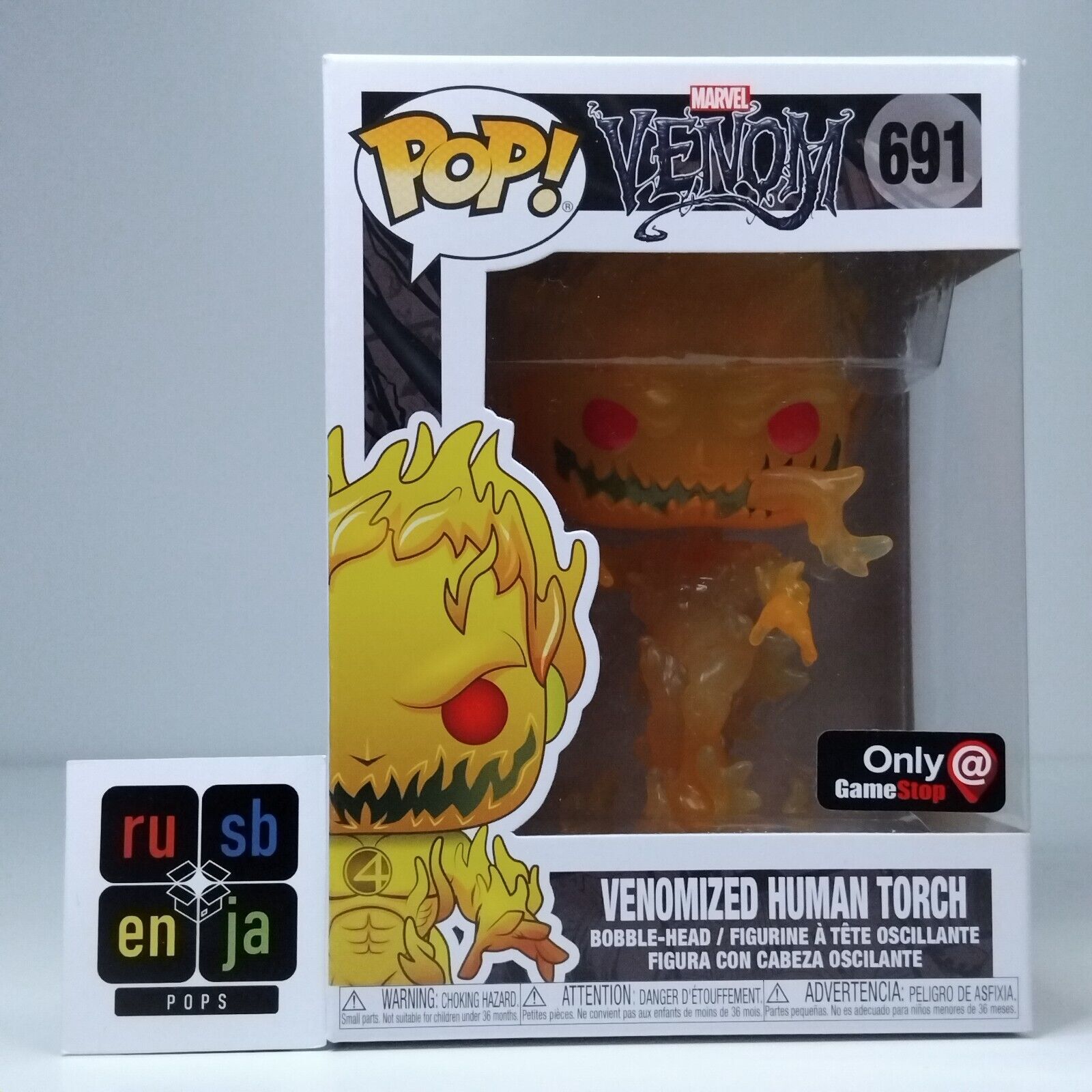 Funko Pop! Marvel Venom Fantastic Four 4 Venomized The Human Torch #691